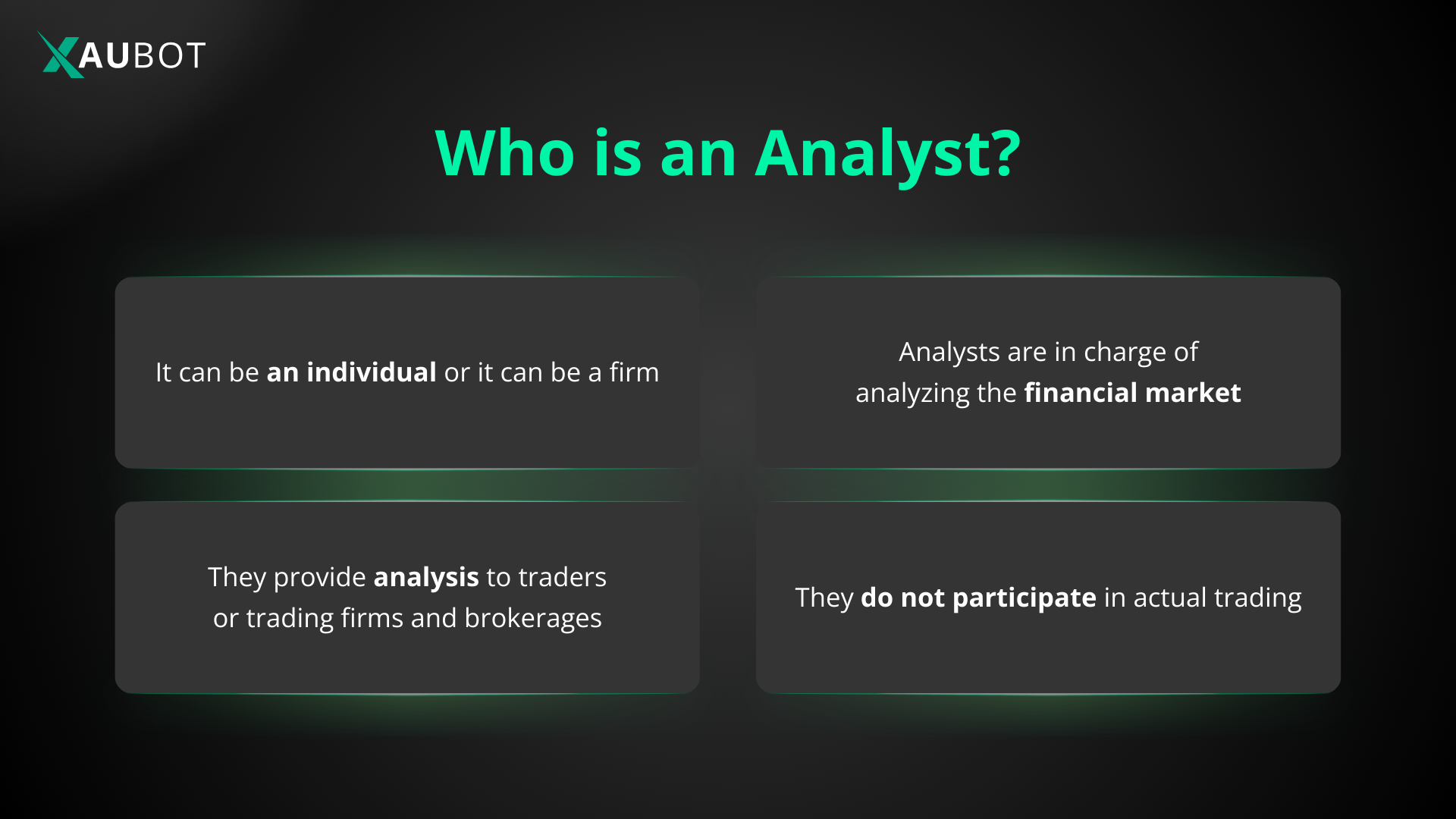 an analyst is in charge of analyzing the financial market 
