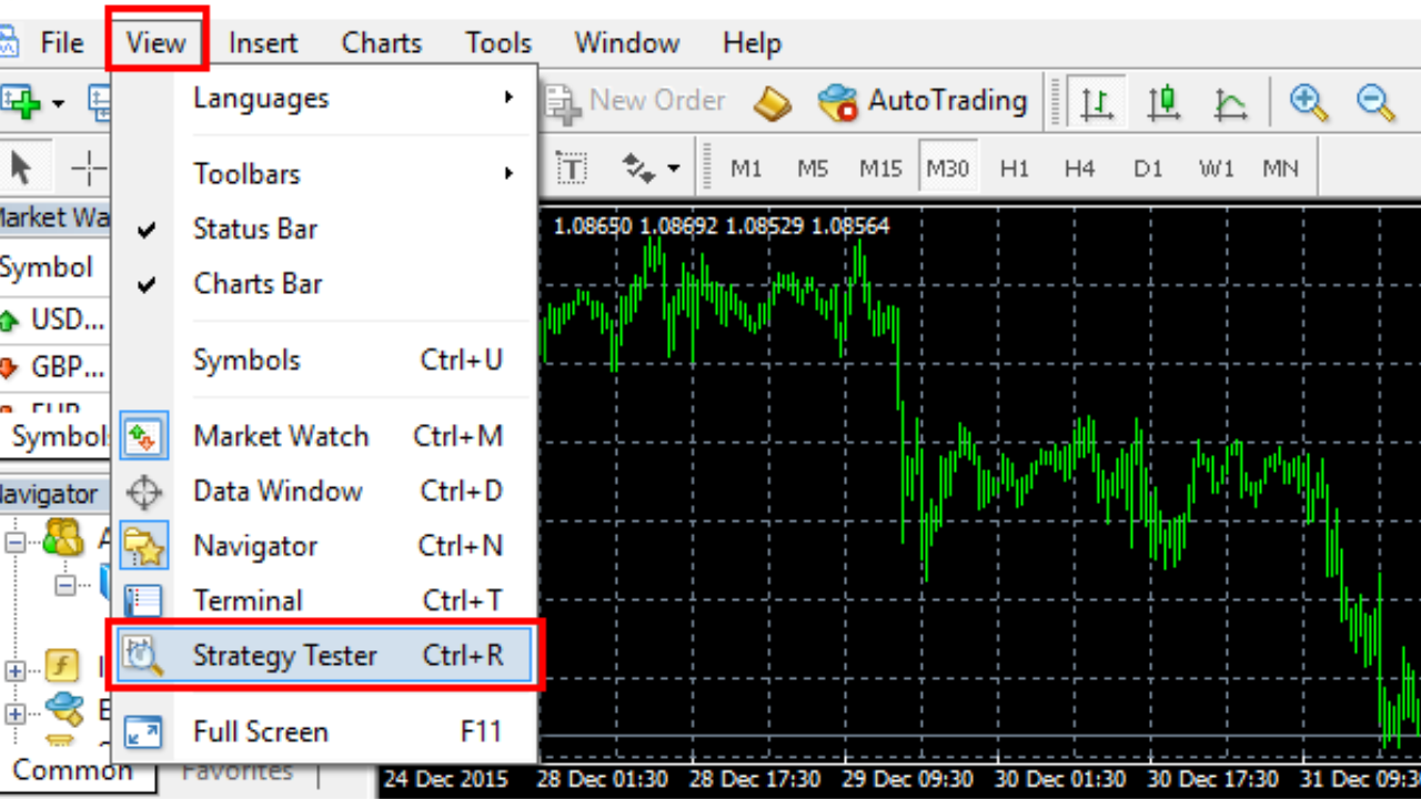 Strategy Tester In MT4