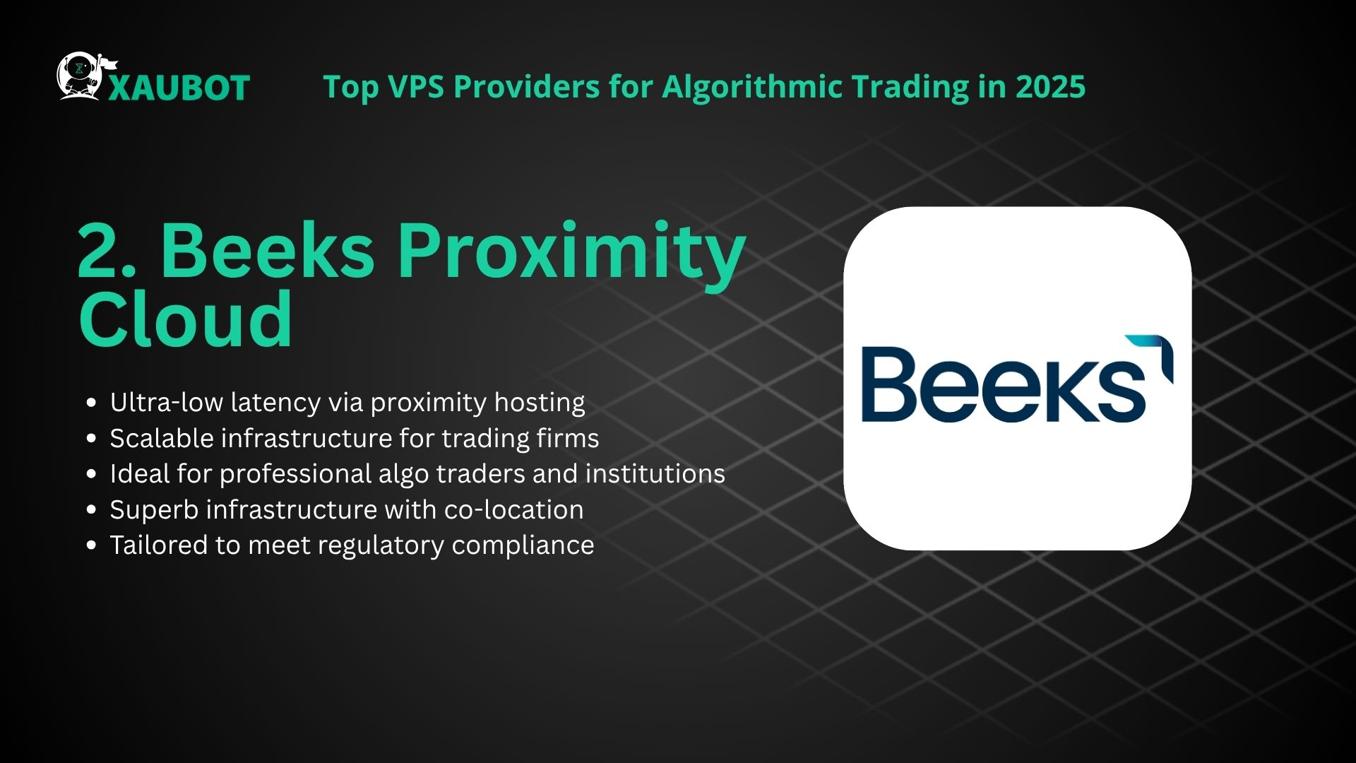 Beeks Proximity Cloud for forex