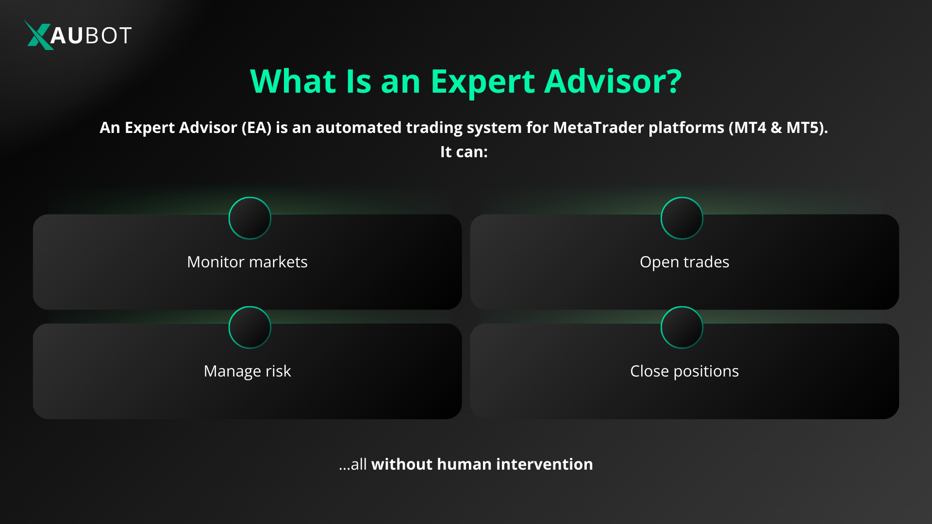 what exactly is an expert advisor or EA 